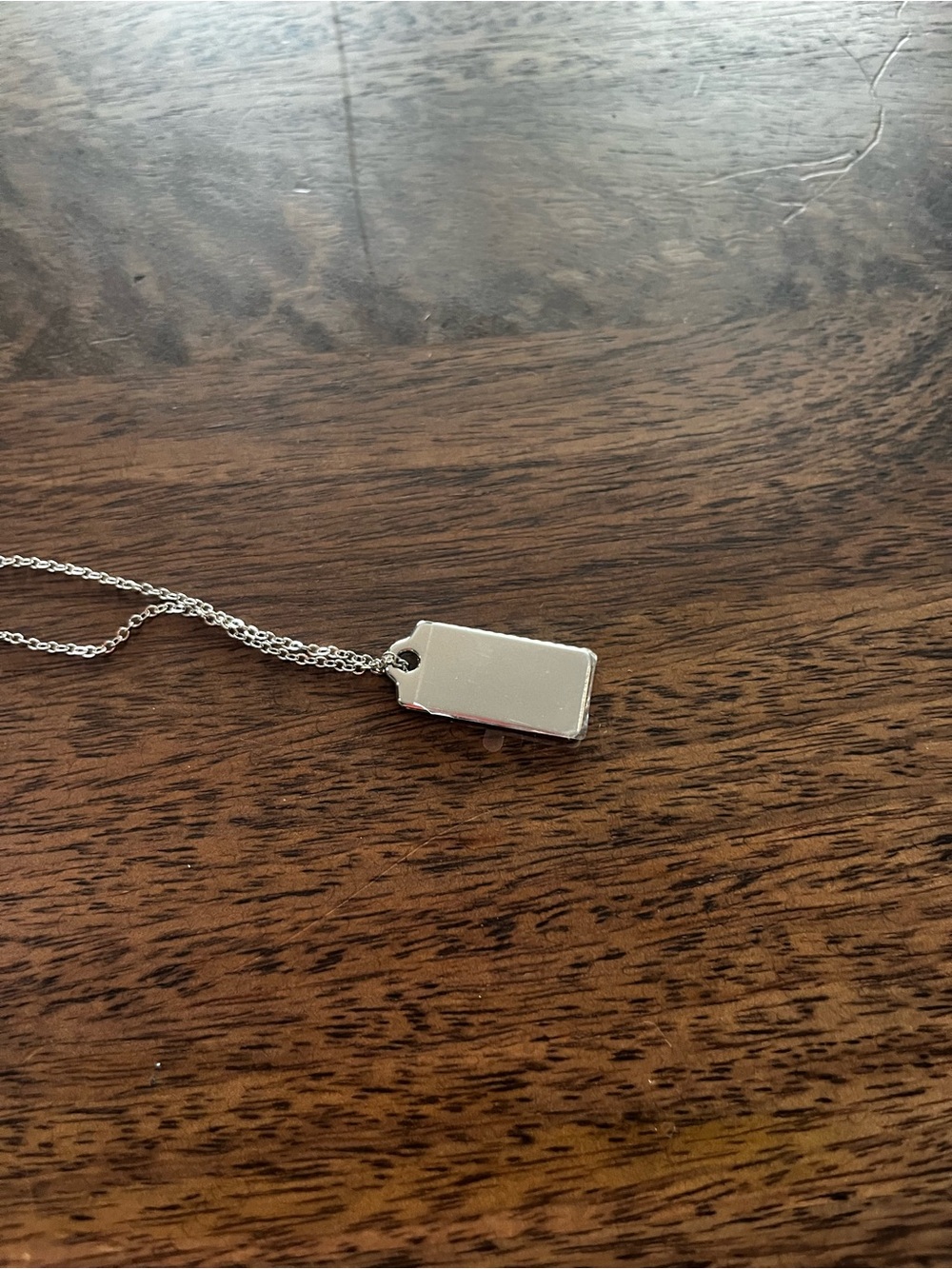 Coach Silver Tag Pendant Necklace - Picture 4 of 4